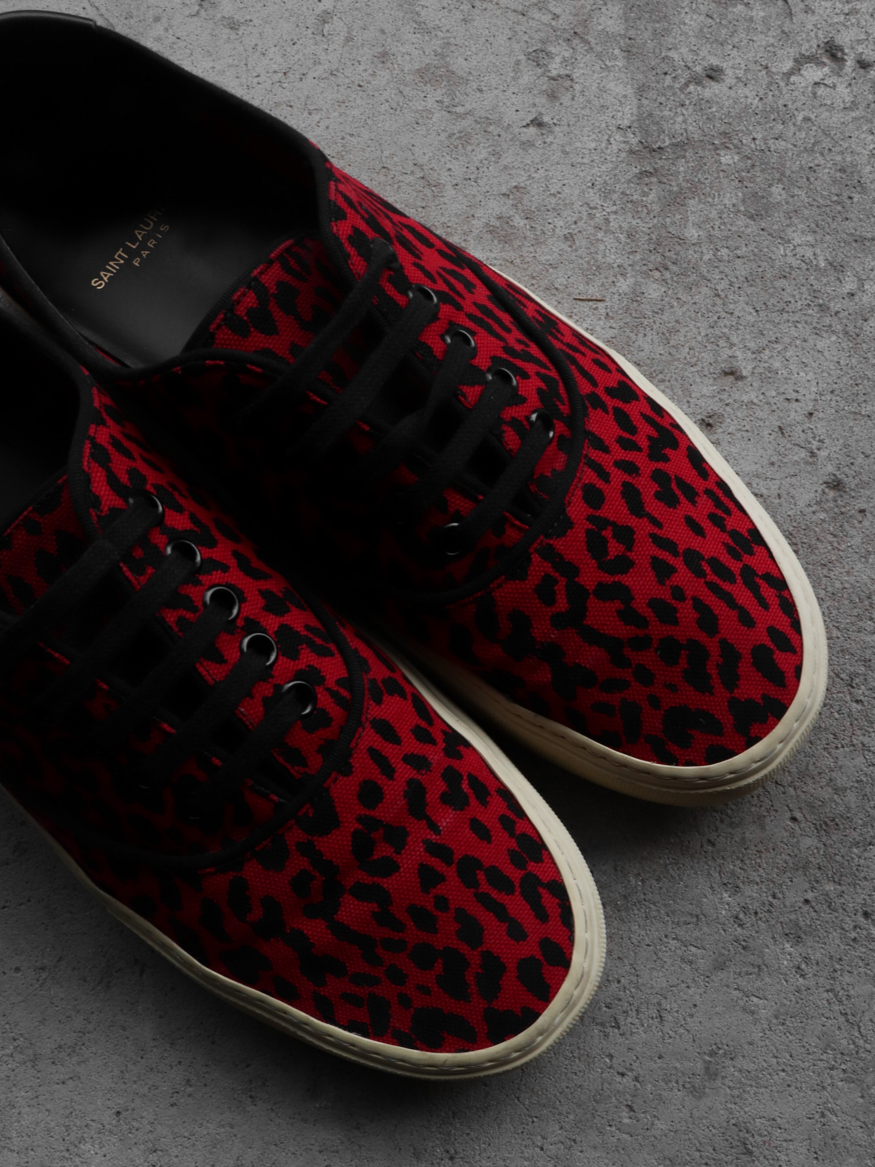 SAINT LAURENT PARIS BABYCAT VENICE LOW SNEAKERS