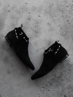 Load image into Gallery viewer, SAINT LAURENT PARIS SS15 STUDDED JODHPUR BOOTS
