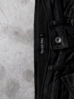 Load image into Gallery viewer, YASUYUKI ISHII LEATHER STRIP BONDAGE CARGO PANTS
