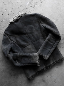 SEMANTIC DESIGN BURNT WAXED FUR JACKET