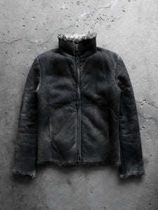 SEMANTIC DESIGN BURNT WAXED FUR JACKET