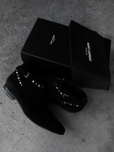 SAINT LAURENT PARIS SS15 STUDDED JODHPUR BOOTS
