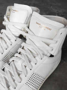 SAINT LAURENT PARIS SL/01H STUDDED SNEAKERS