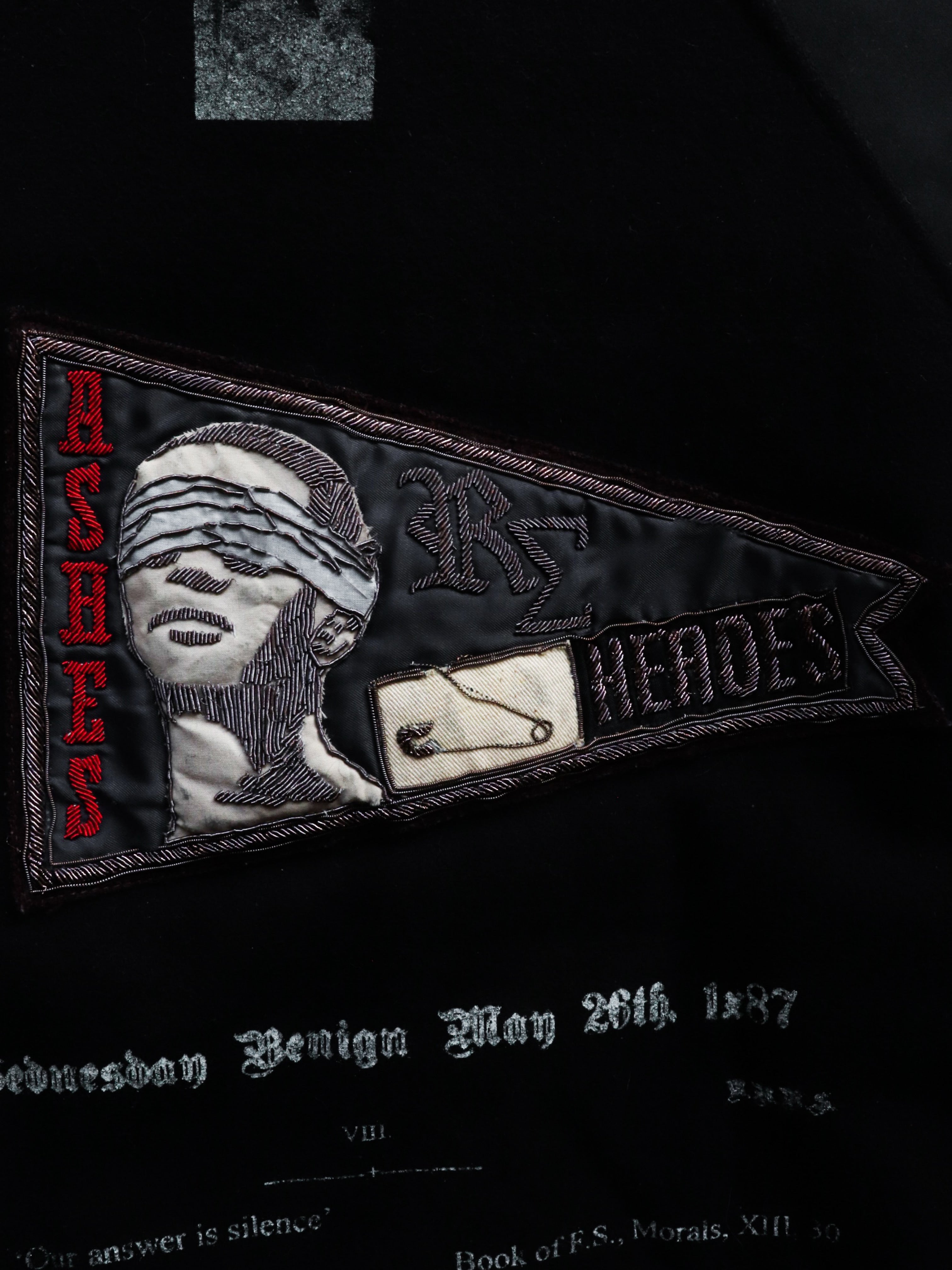 RAF BY RAF SIMONS AW06 “ASHES & HEROES” EMBROIDERED VARSITY JACKET