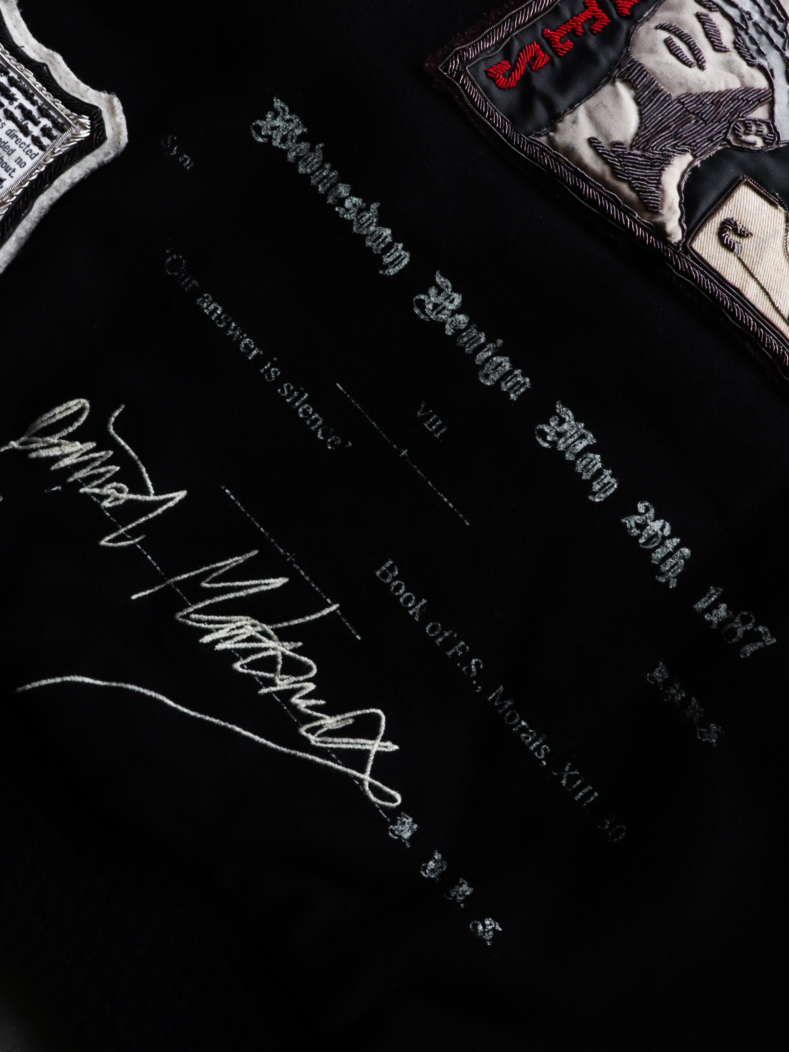 RAF BY RAF SIMONS AW06 “ASHES & HEROES” EMBROIDERED VARSITY JACKET