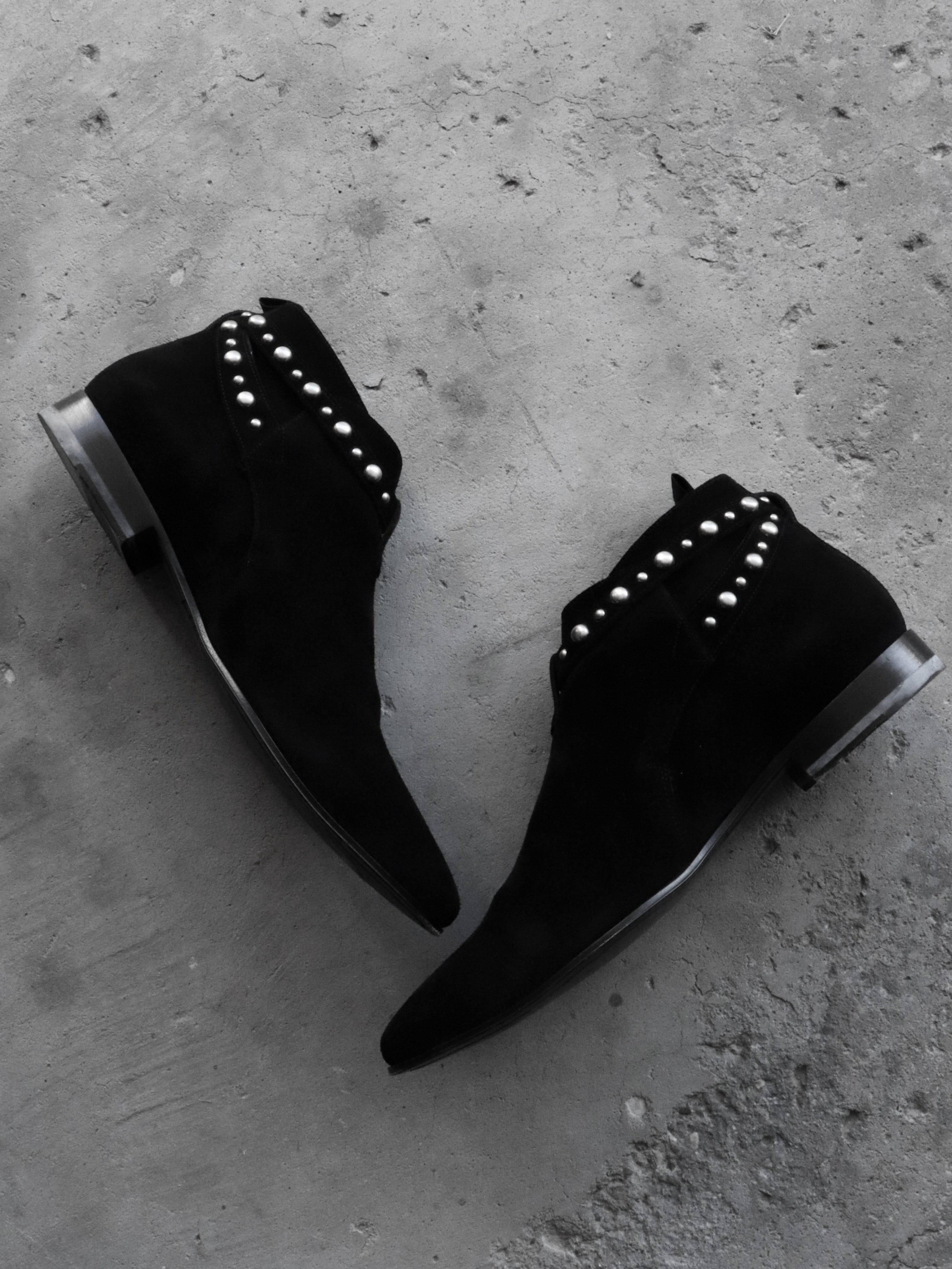 SAINT LAURENT PARIS SS15 STUDDED JODHPUR BOOTS