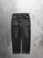 Load image into Gallery viewer, LEVI&#39;S 505 FADED &amp; REPAIRED CHARCOAL DENIM - 1990S
