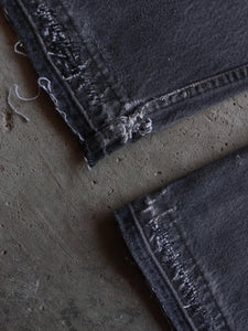 LEVIS 501 REPAIRED CHARCOAL PAINTER DENIM - 1990S  ( 32 x 32 ) - LOST ENDS FOUND