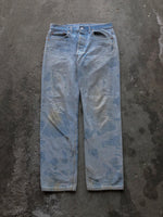 Load image into Gallery viewer, LEVI’S 501 THRASHED &amp; BLEACHED DENIM - 1980s - LOST ENDS FOUND
