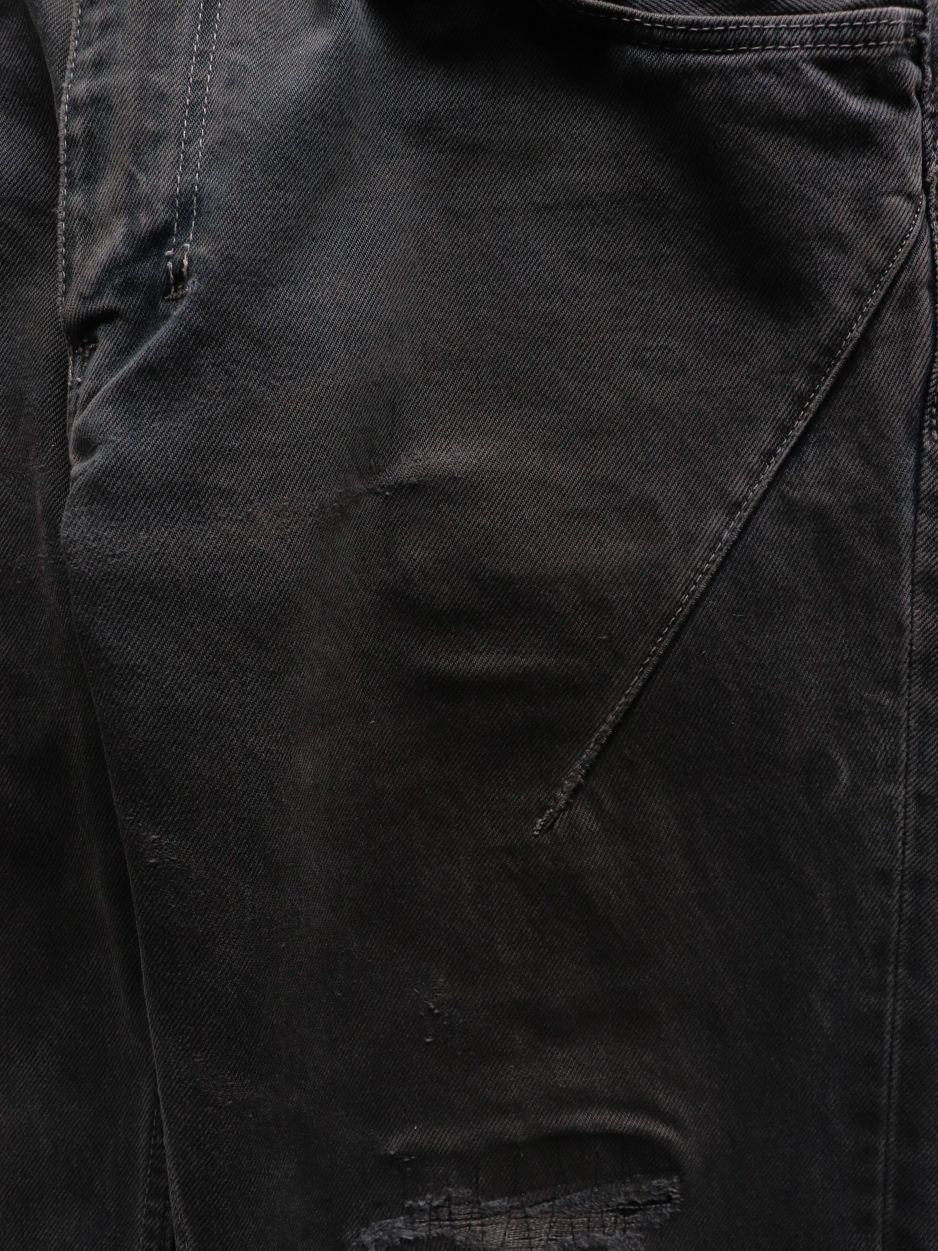 NUMBER (N)INE SS08 "BIRDS" REPAIRED MUDWASH DENIM