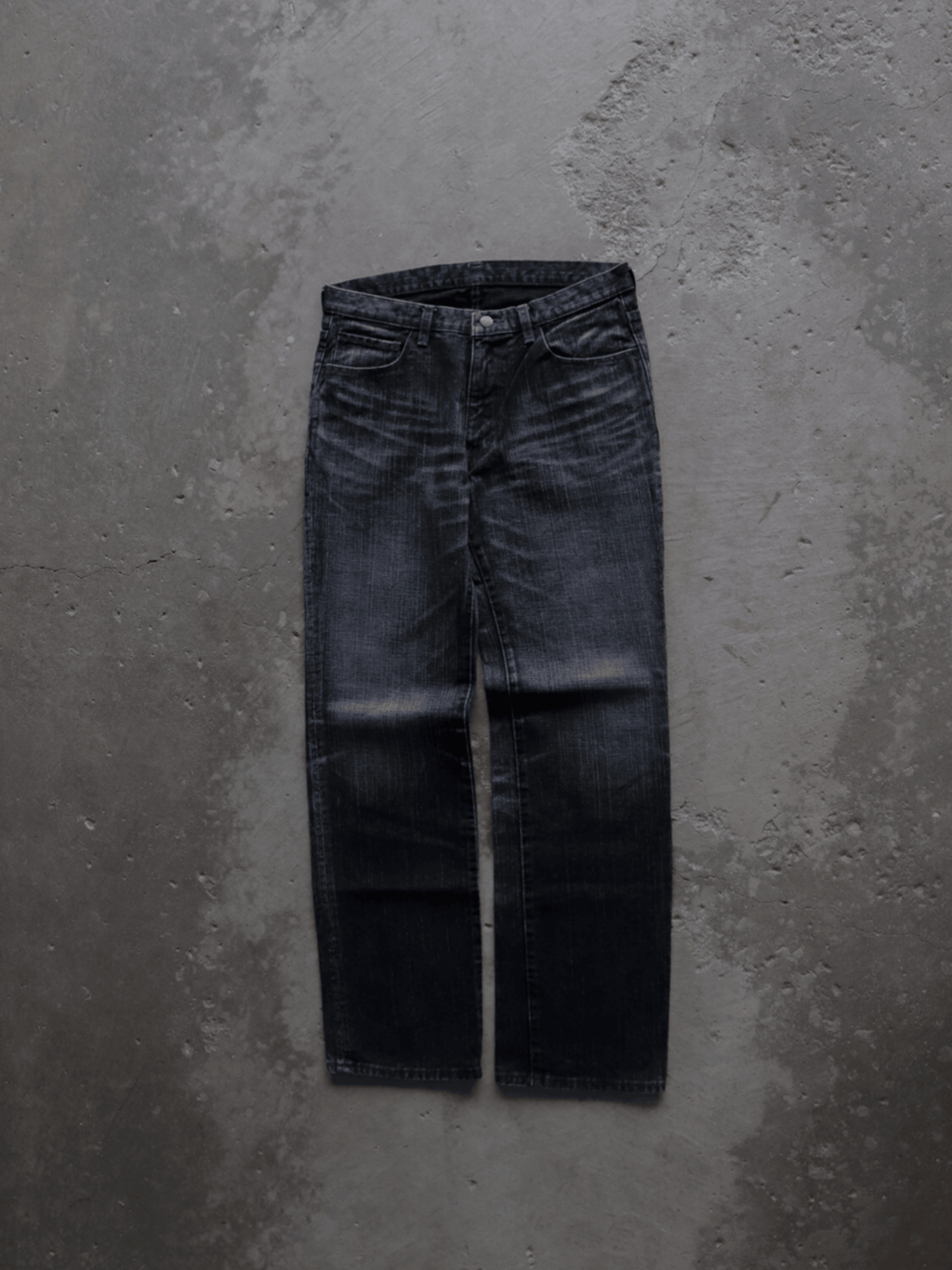 NUMBER (N)INE SS04 DOUBLE POCKET “PAIN” WASHED BLACK DENIM - LOST ENDS FOUND