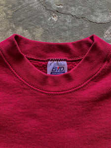 BVD VARSITY RED BLANK CREWNECK - 1990S - LOST ENDS FOUND