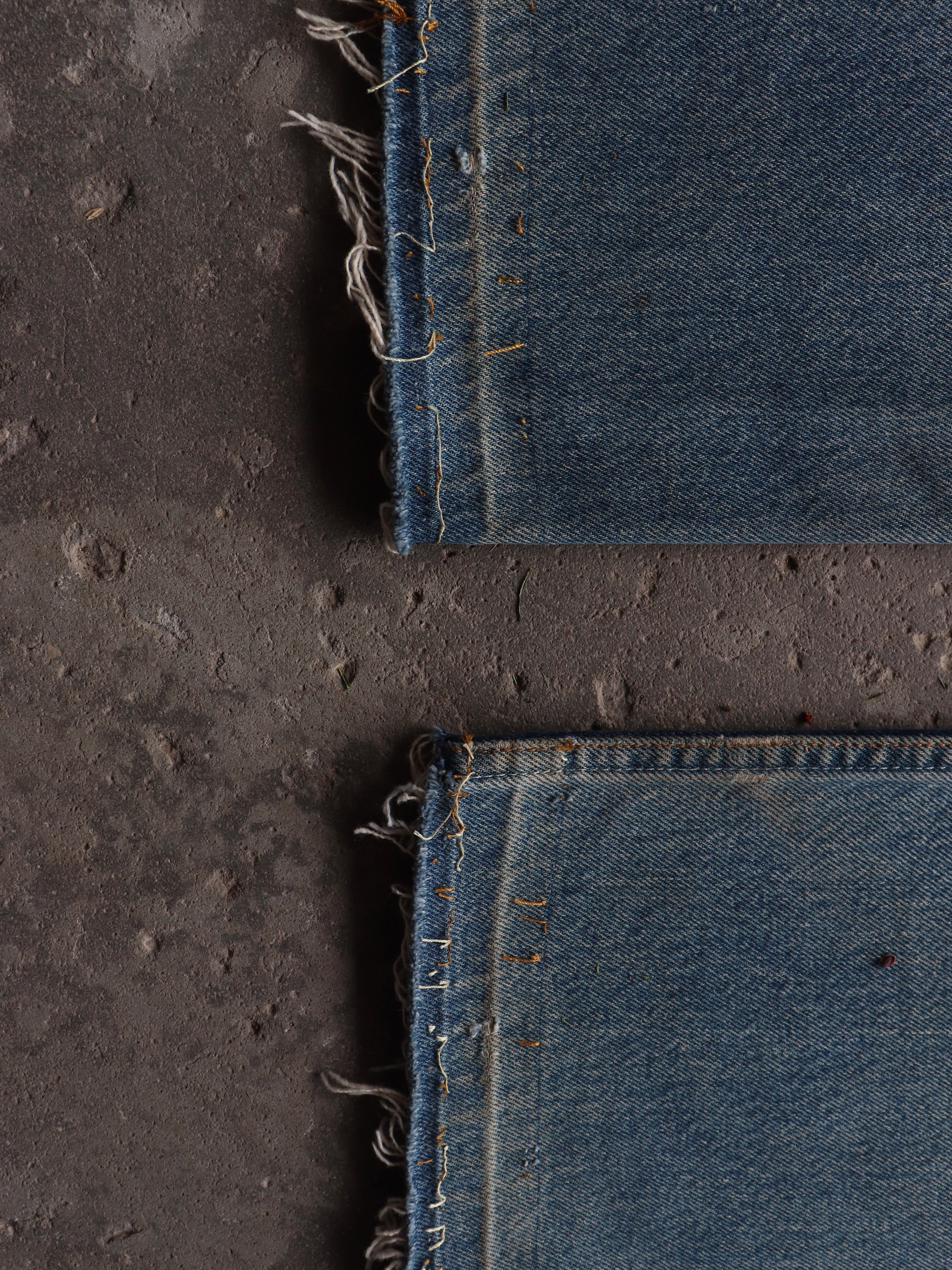 LEVIS 501 RELEASED HEM SAND WASH DENIM - 1990S - LOST ENDS FOUND