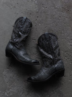 Load image into Gallery viewer, SMOKE GREY POINTED TOE COWBOY BOOTS - 1980S
