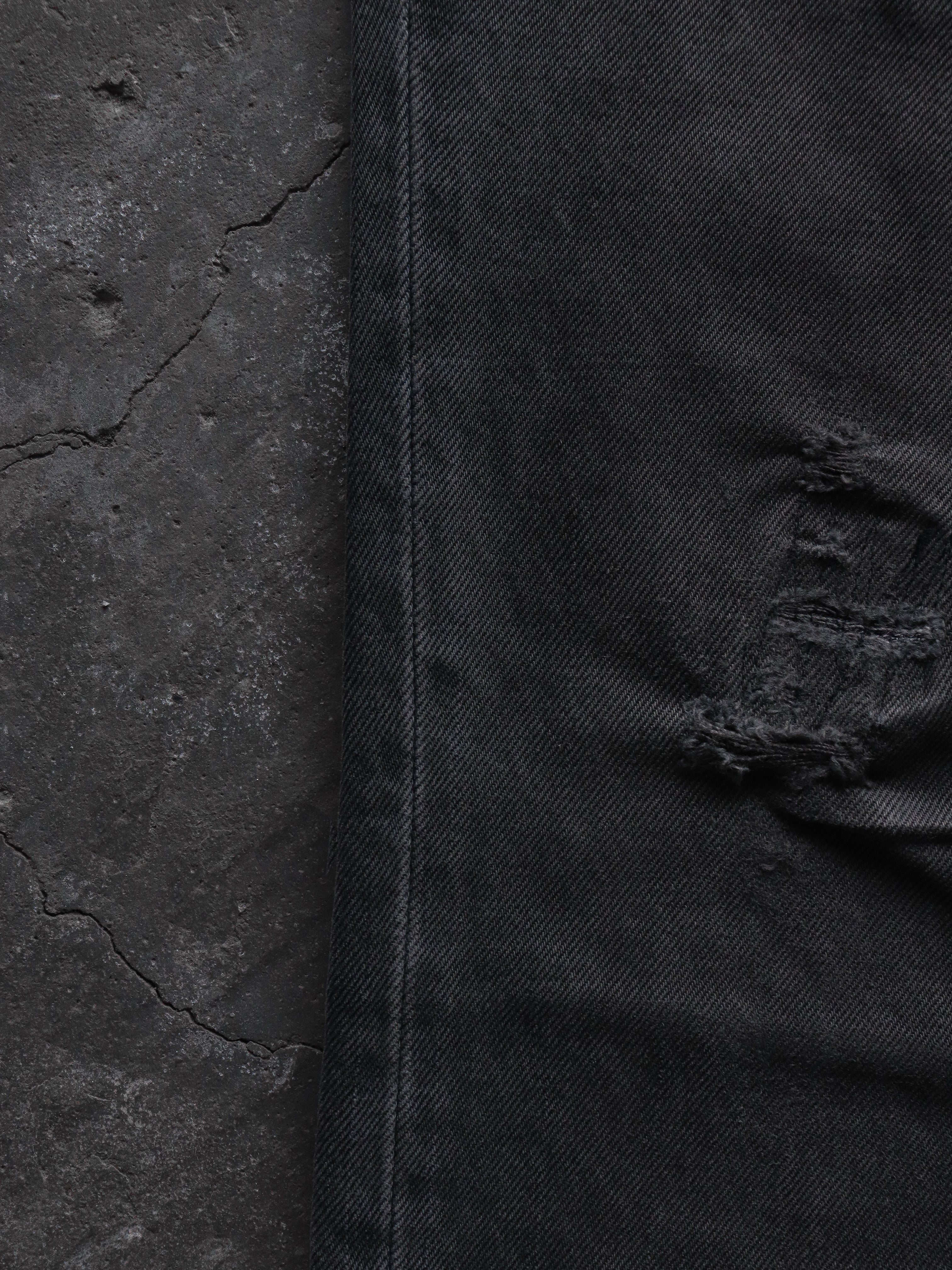 NUMBER (N)INE SS08 "BIRDS" REPAIRED MUDWASH DENIM