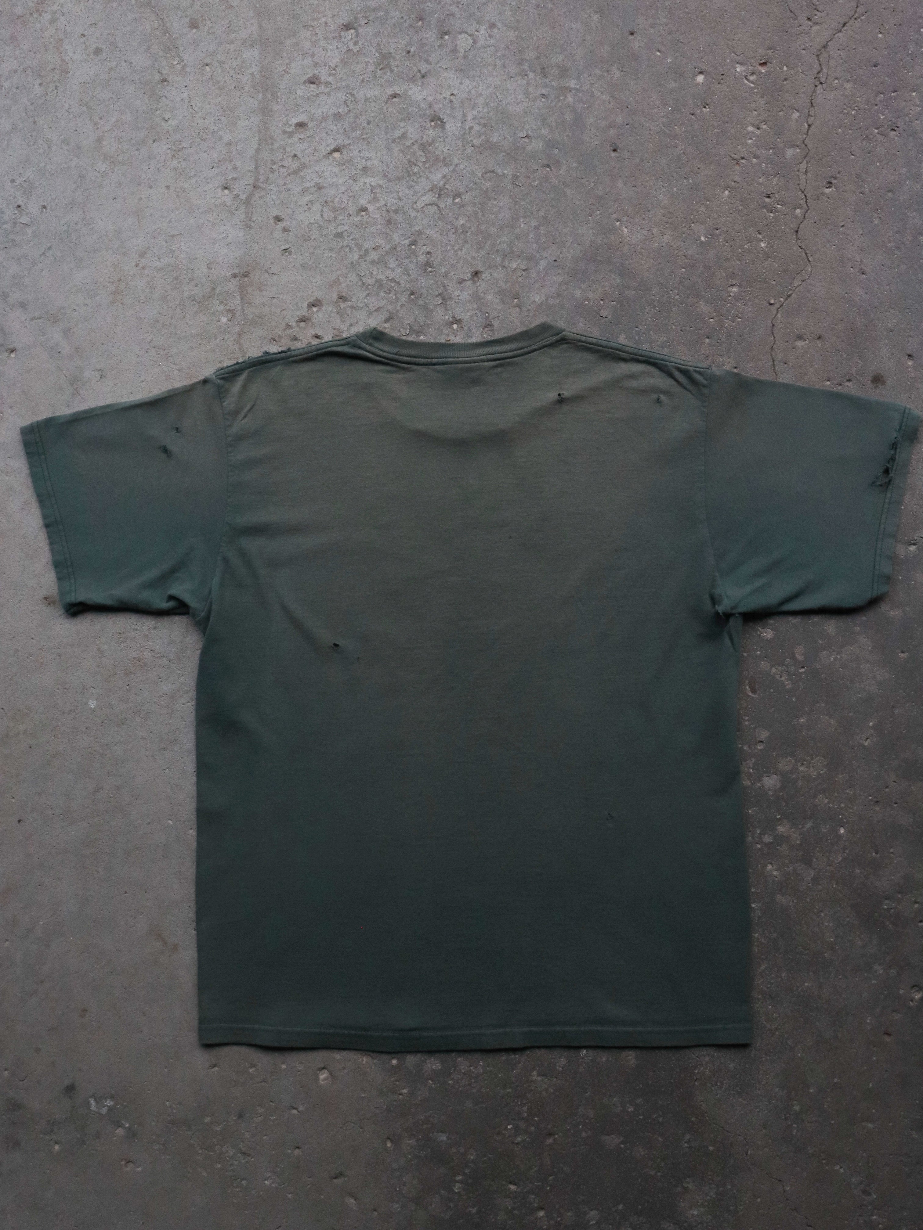 SUN FADED & THRASHED BLANK TEE - 1990S - LOST ENDS FOUND