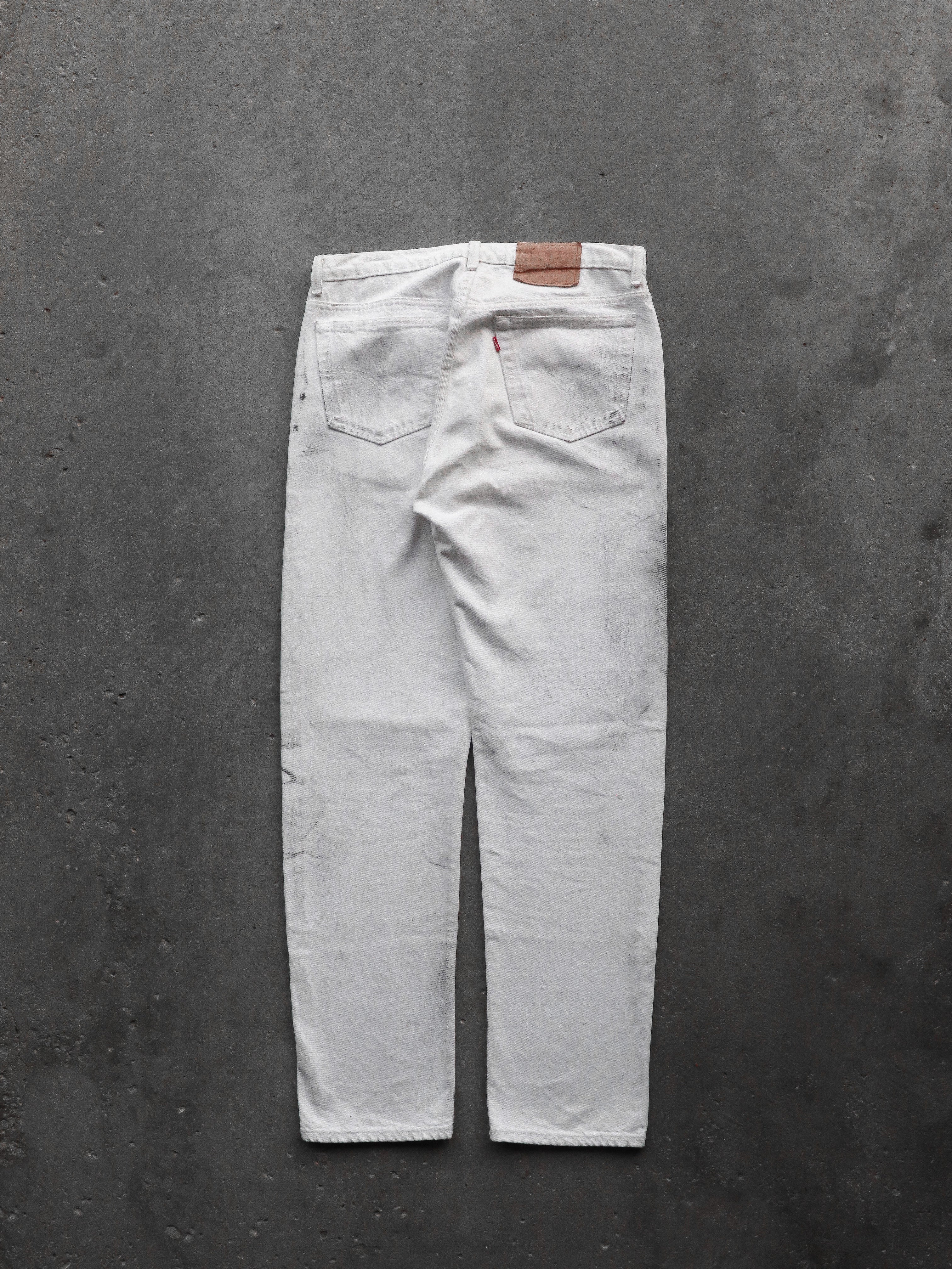 LEVI'S 501 STAINED BONE DENIM - 1980S