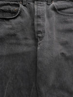 Load image into Gallery viewer, LEVIS 501 DISTRESSED CHARCOAL DENIM - 1980S
