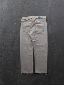 LEVIS 501 RELEASED HEM IVORY DENIM - 1990S - LOST ENDS FOUND