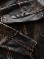 Load image into Gallery viewer, DISTRESSED LEATHER MOTO JACKET - 1990S
