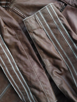 Load image into Gallery viewer, LEATHER ASH BROWN MOTO JACKET - 1990S
