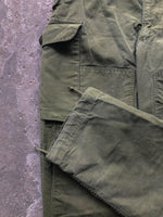 Load image into Gallery viewer, FADED DOUBLE KNEE MILITARY FATIGUE PANTS - 1960S - LOST ENDS FOUND
