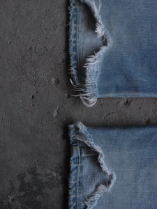 LEVI'S 501 LVC FADED & REPAIRED INDIGO DENIM - 2000S  ( 29 x 32 ) - LOST ENDS FOUND