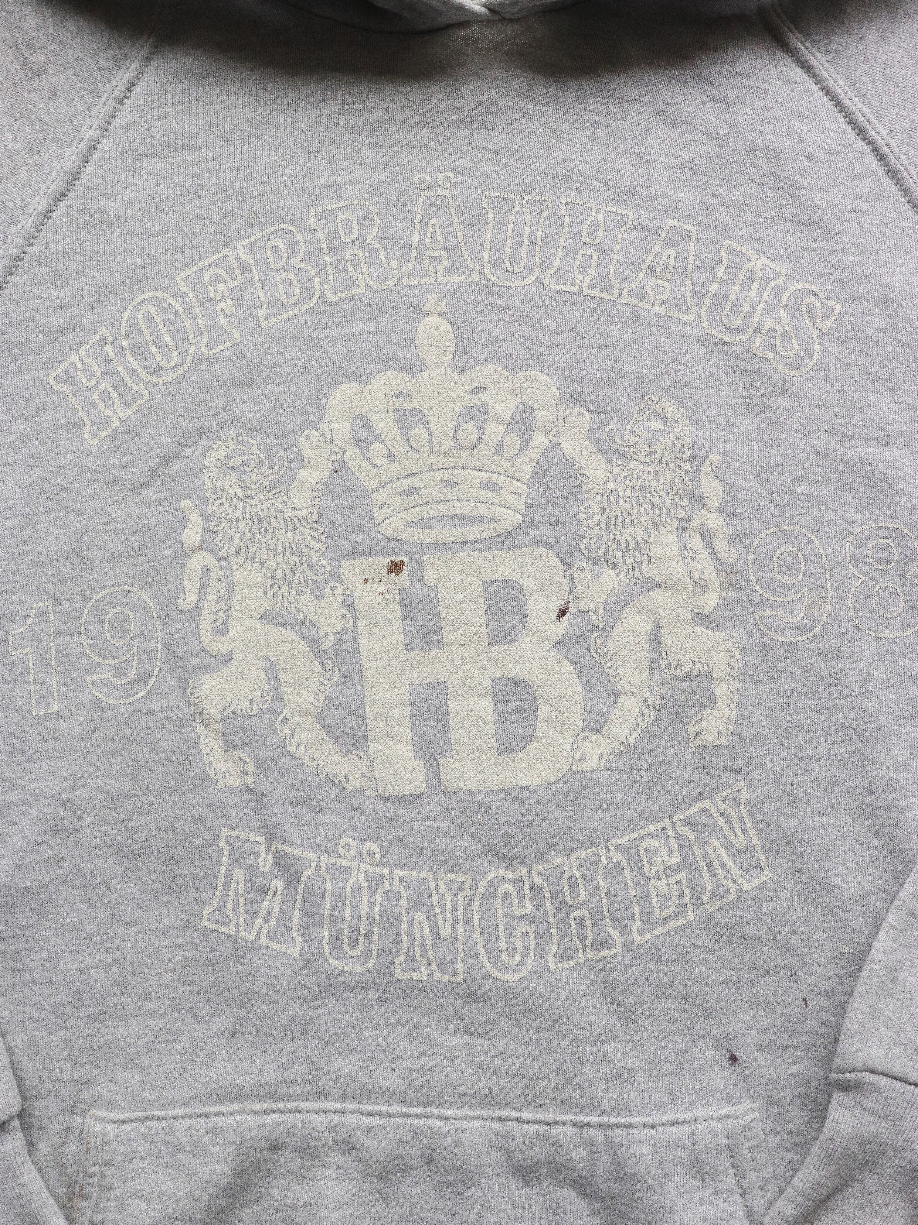 "HOFBRAUHAUS" ASH HOODED SWEATSHIRT -1990S