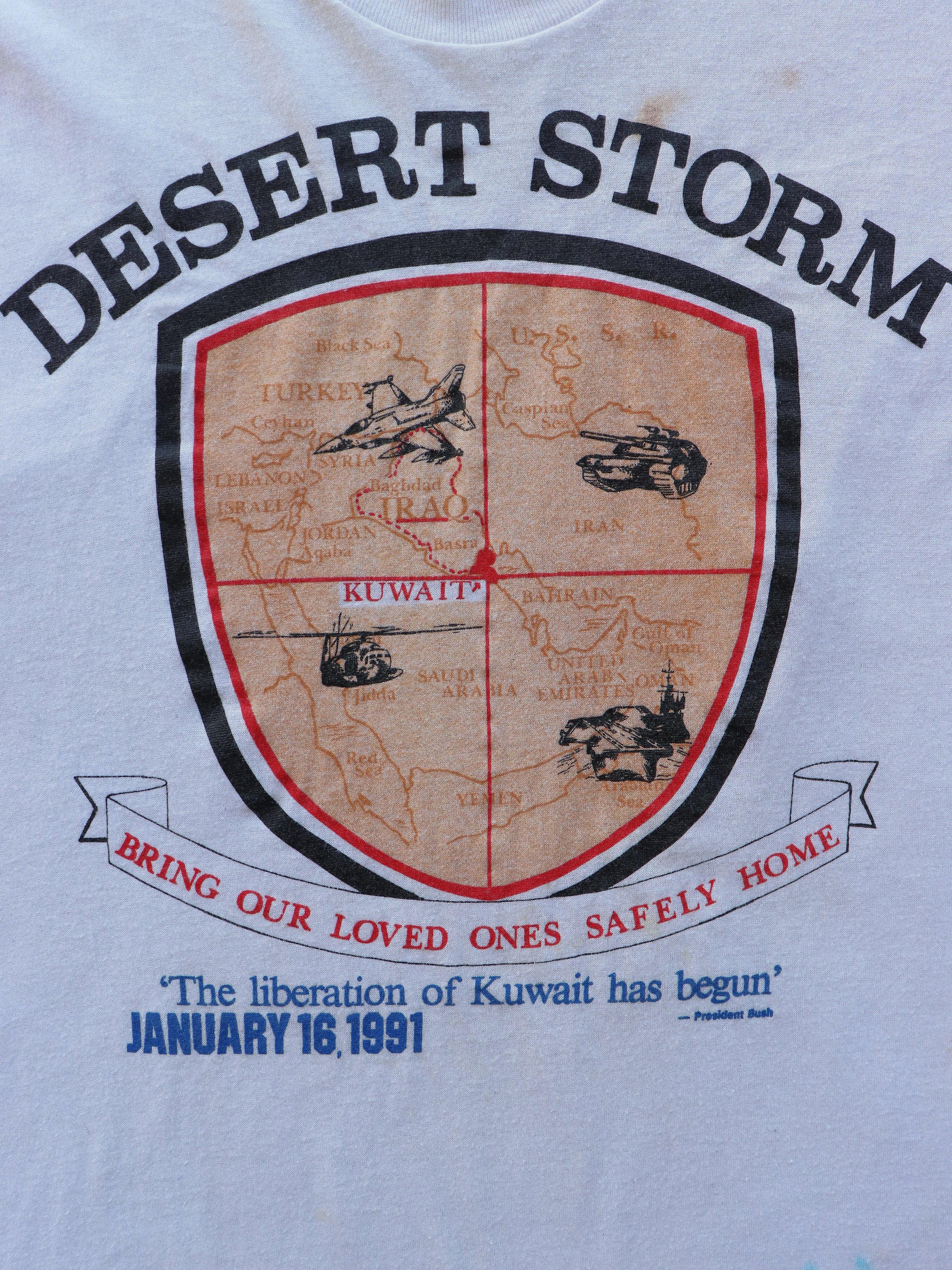 STAINED DESERT STORM TEE - 1990S - LOST ENDS FOUND