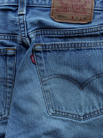 Load image into Gallery viewer, LEVIS 501 INDIGO DISTRESSED PAINTER DENIM - 1990S - LOST ENDS FOUND
