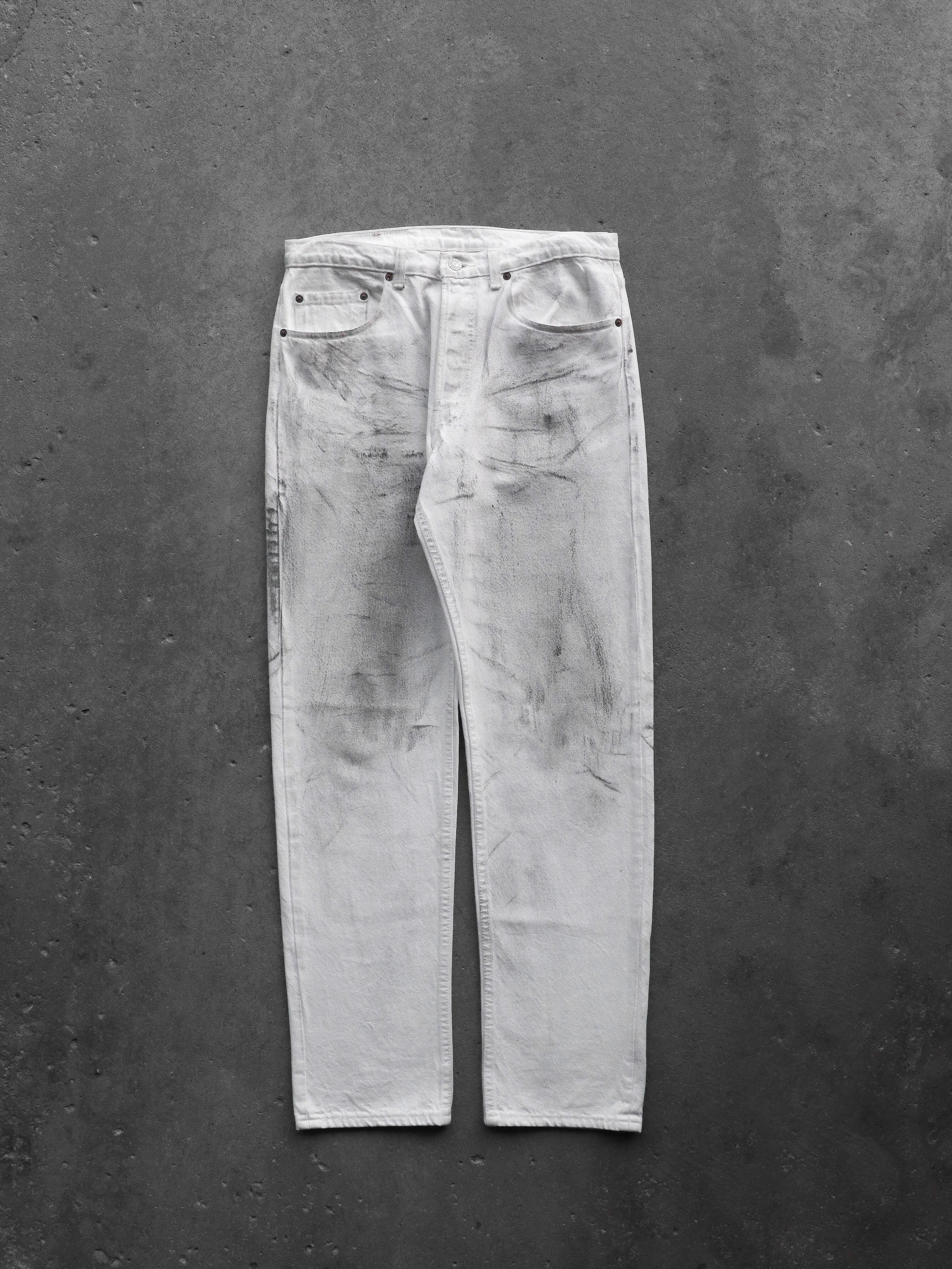 LEVI'S 501 STAINED BONE DENIM - 1980S