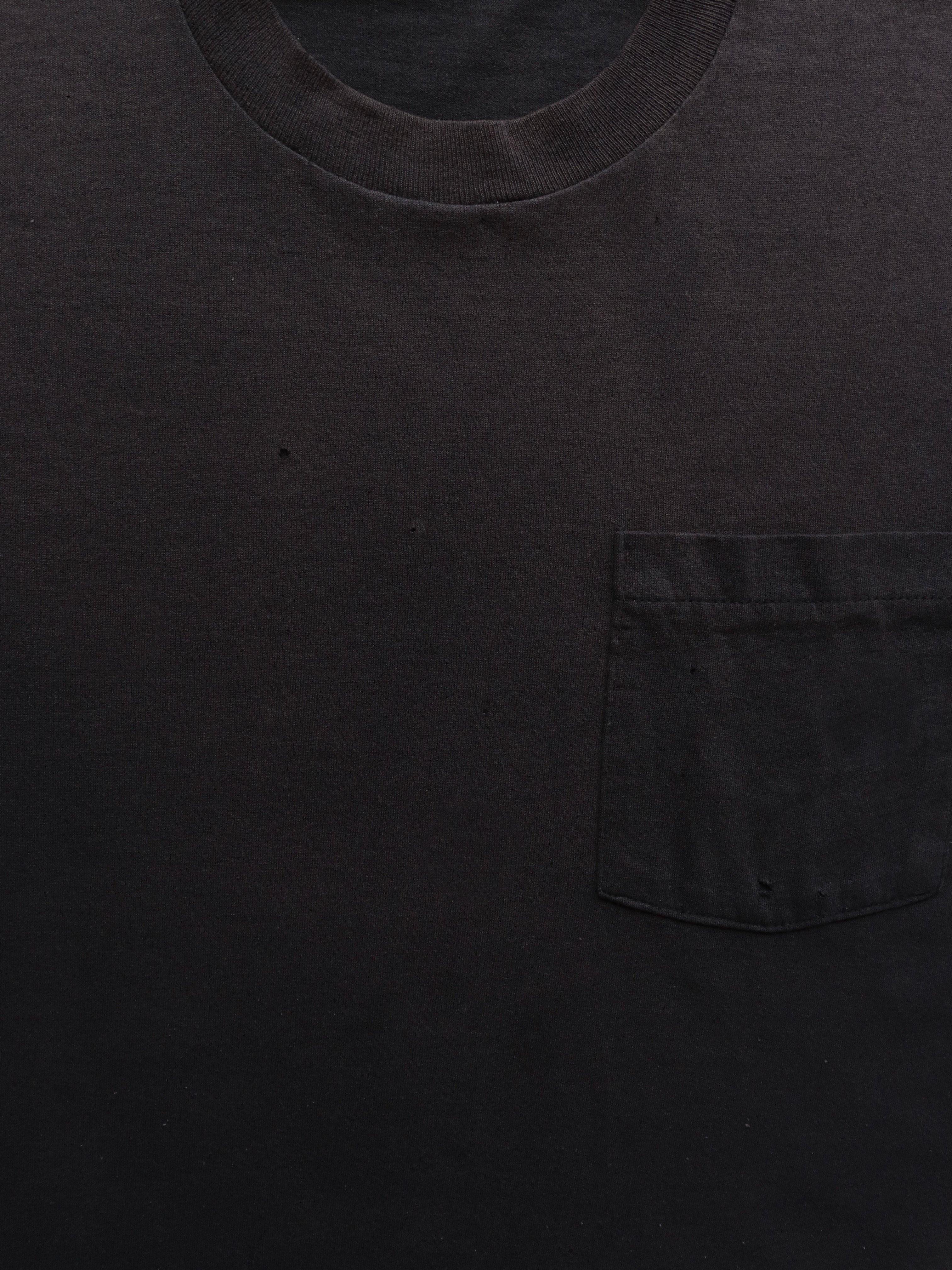 FADED & DISTRESSED SELVEDGE POCKET TEE - 1980S - LOST ENDS FOUND