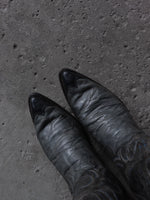 Load image into Gallery viewer, SMOKE GREY POINTED TOE COWBOY BOOTS - 1980S
