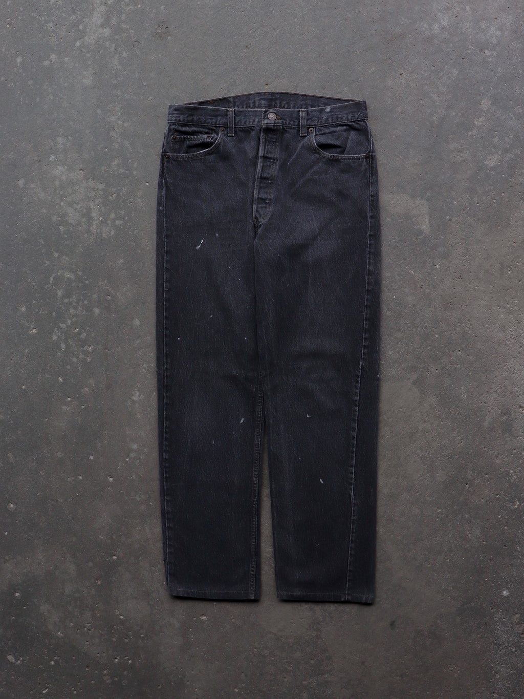 LEVIS 501 PAINTER CHARCOAL DENIM - 1990S - LOST ENDS FOUND