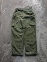 Load image into Gallery viewer, FADED DOUBLE KNEE MILITARY FATIGUE PANTS - 1960S - LOST ENDS FOUND
