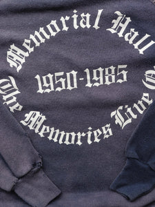 SUN FADED "MEMORIAL HALL" RAGLAN CREWNECK - 1980S - LOST ENDS FOUND