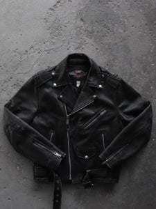 LEATHER ASH GEE MOTO JACKET - 1980S