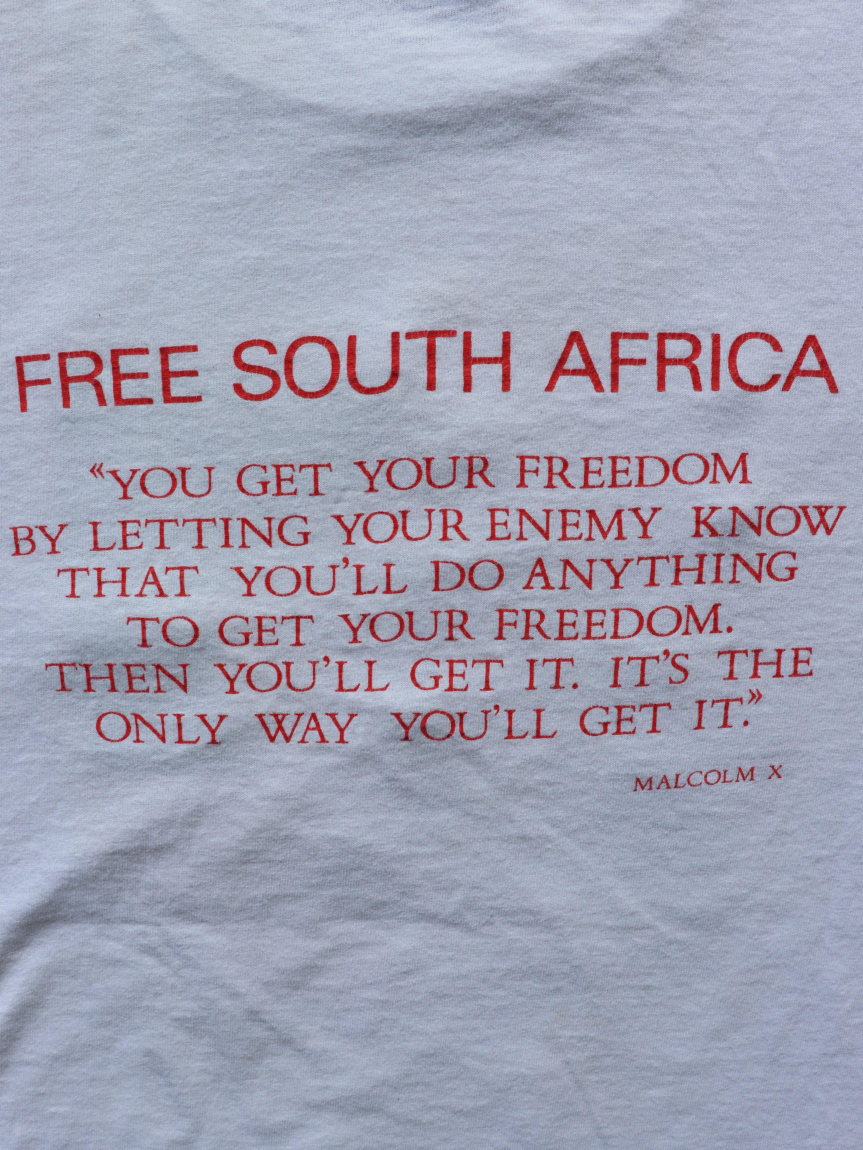 MALCOM X "BY ANY MEANS NECESSARY" TEE - 1990S - LOST ENDS FOUND