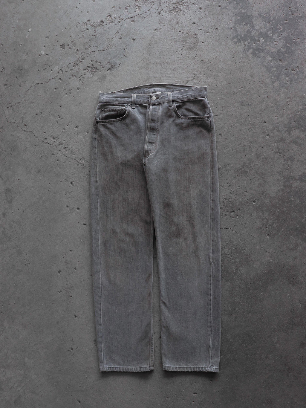 LEVI'S 501 STAINED CEMENT DENIM - 1980S - LOST ENDS FOUND