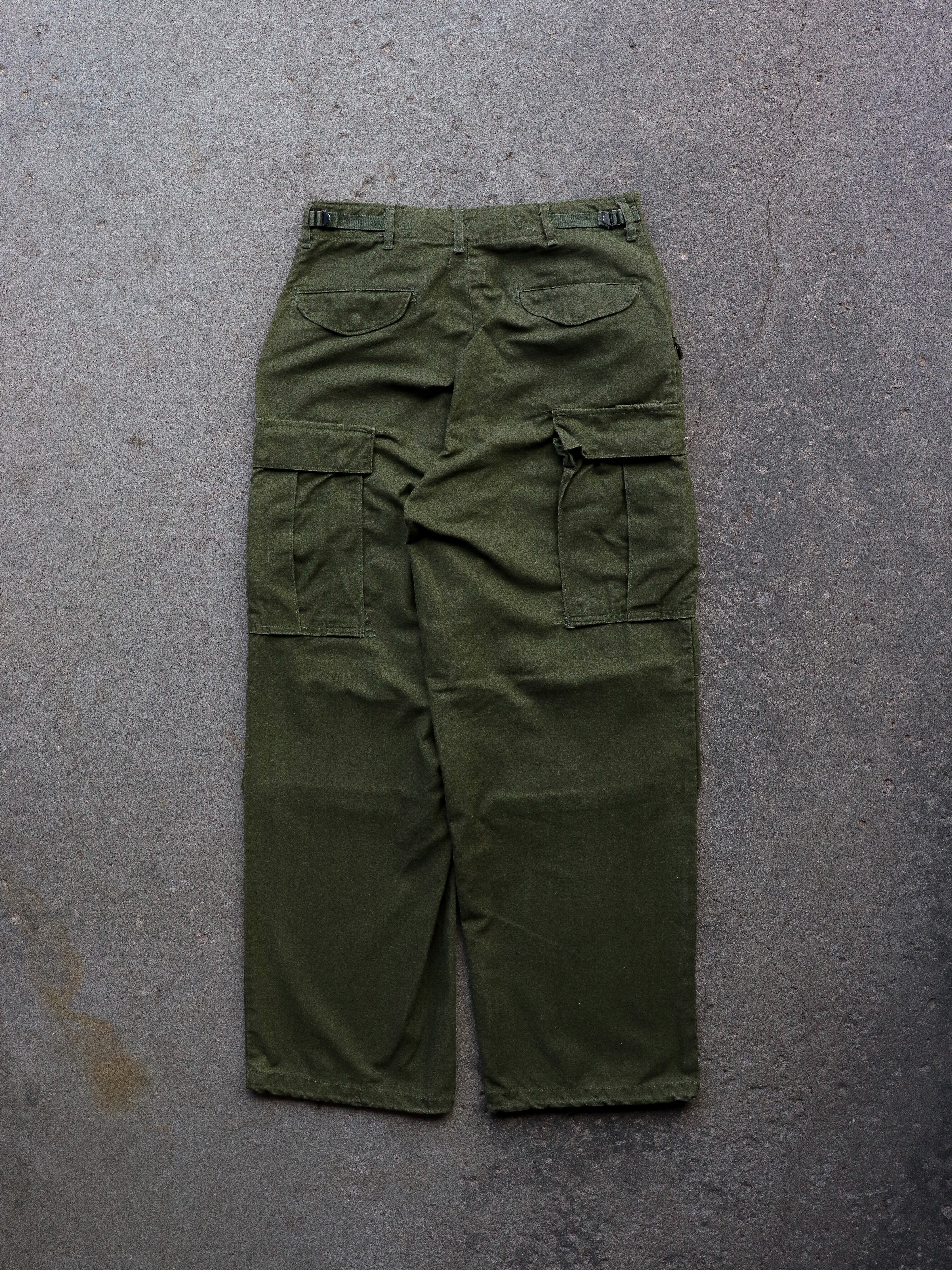 MILITARY FATIGUE TROUSERS - 1970S  ( 29-32 x 32 ) - LOST ENDS FOUND