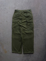 Load image into Gallery viewer, MILITARY FATIGUE TROUSERS - 1970S  ( 29-32 x 32 ) - LOST ENDS FOUND
