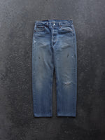 Load image into Gallery viewer, LEVIS 501 INDIGO DISTRESSED PAINTER DENIM - 1990S - LOST ENDS FOUND
