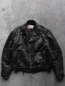 LEATHER MOTO JACKET - 1980S