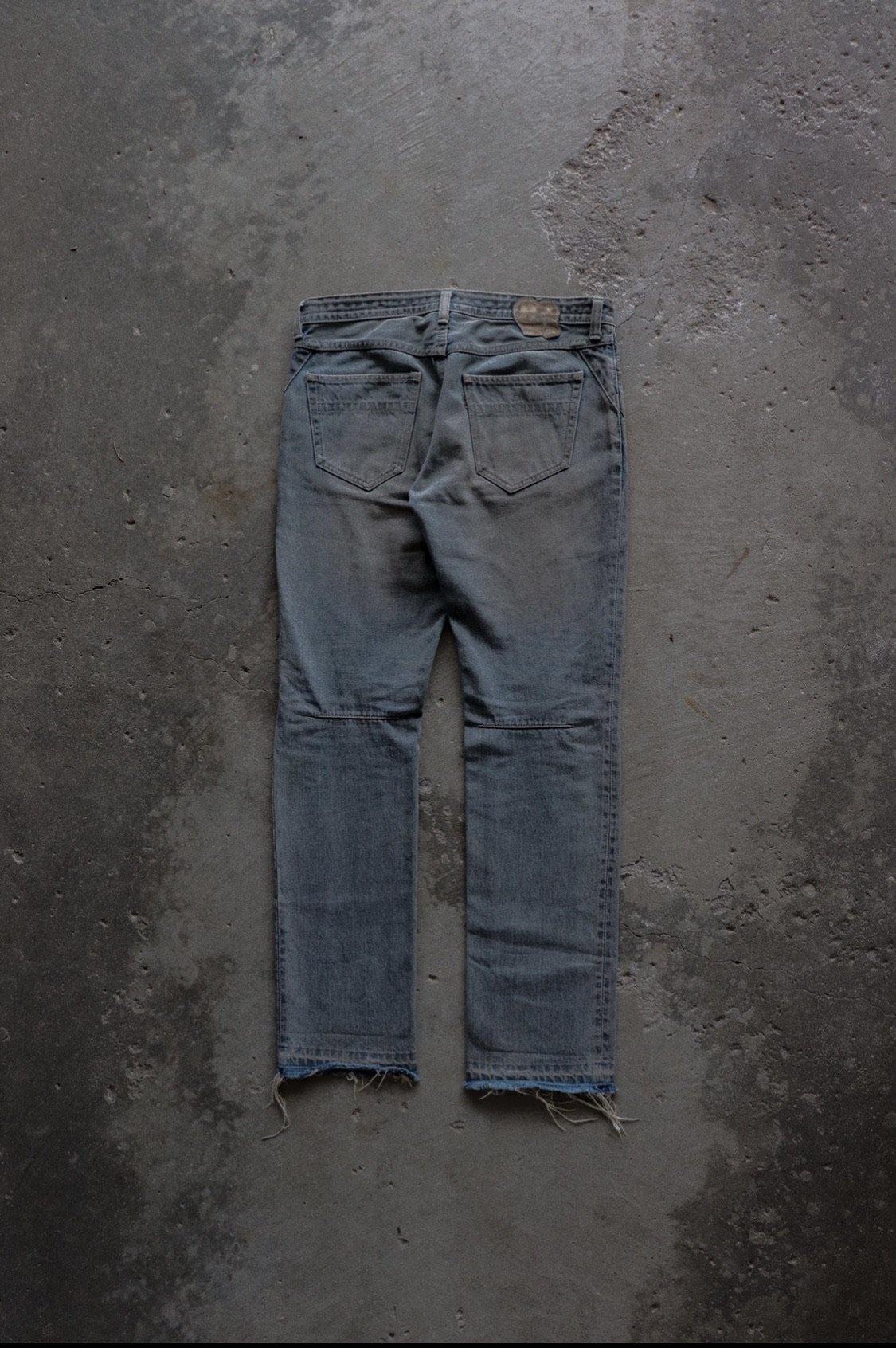 NUMBER (N)INE SS07 MUD WASH DISTRESSED "PAIN" DENIM - LOST ENDS FOUND