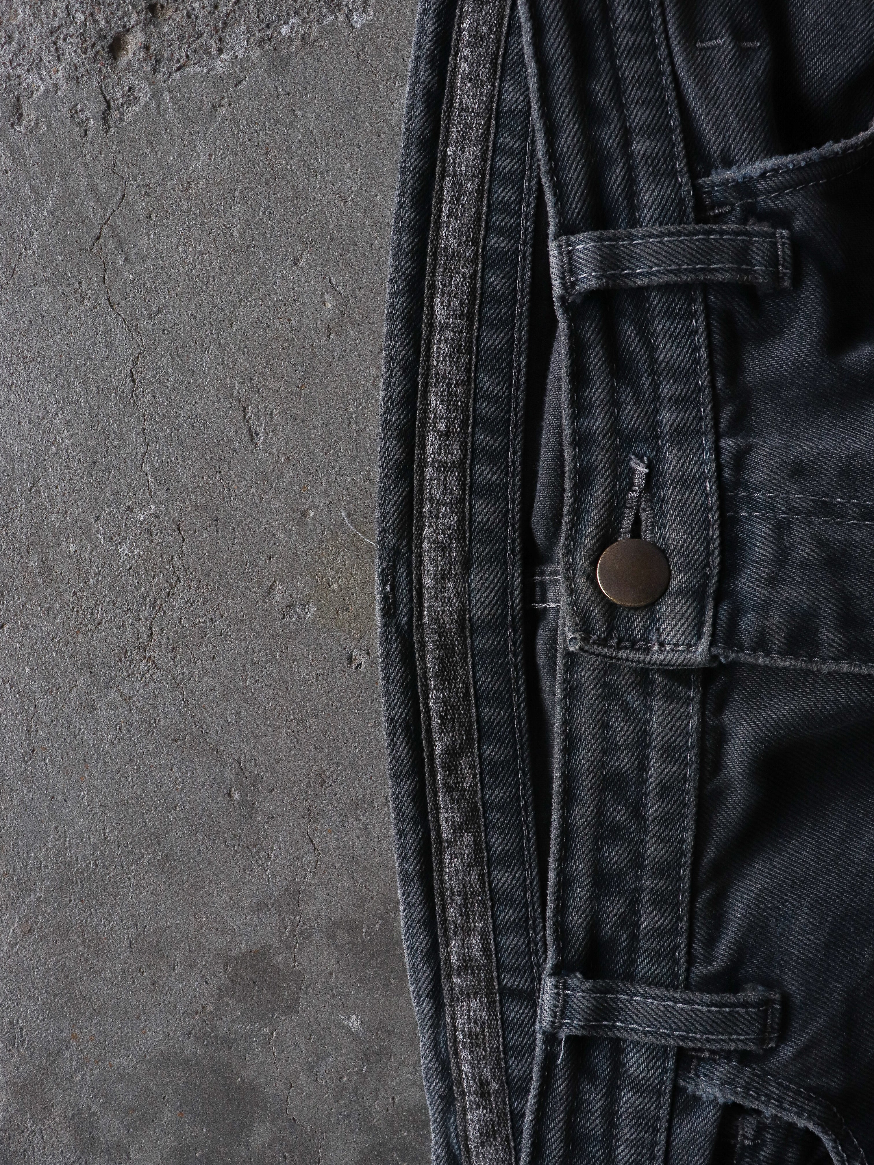 NUMBER (N)INE SS08 "BIRDS" REPAIRED MUDWASH DENIM