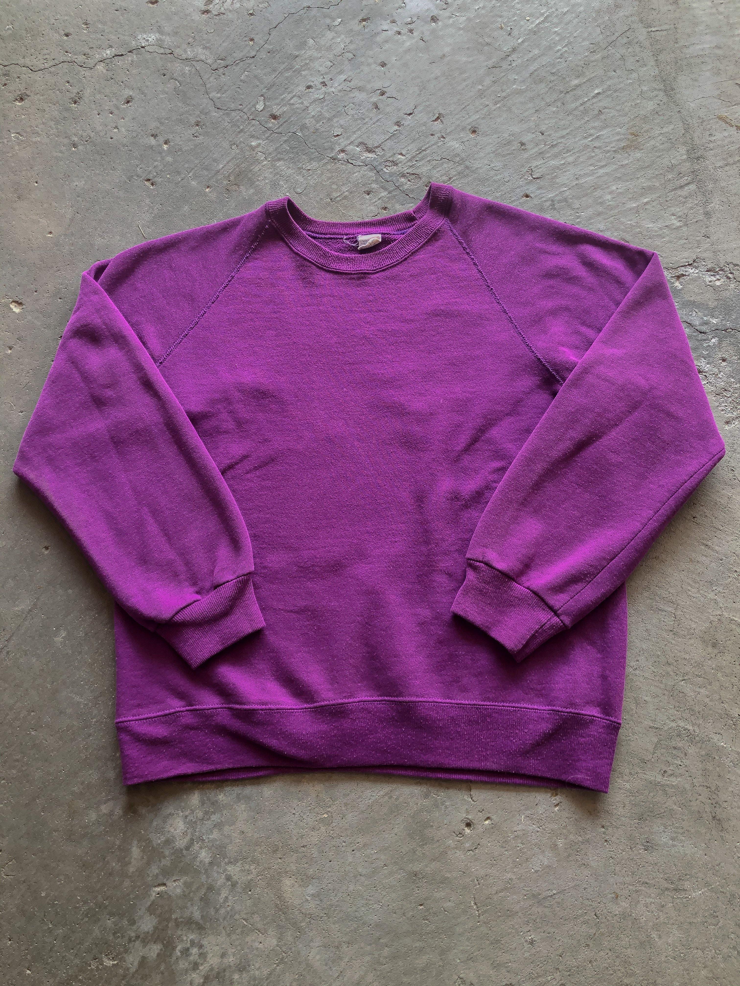 MAUVE BLANK RAGLAN - 1980S - LOST ENDS FOUND