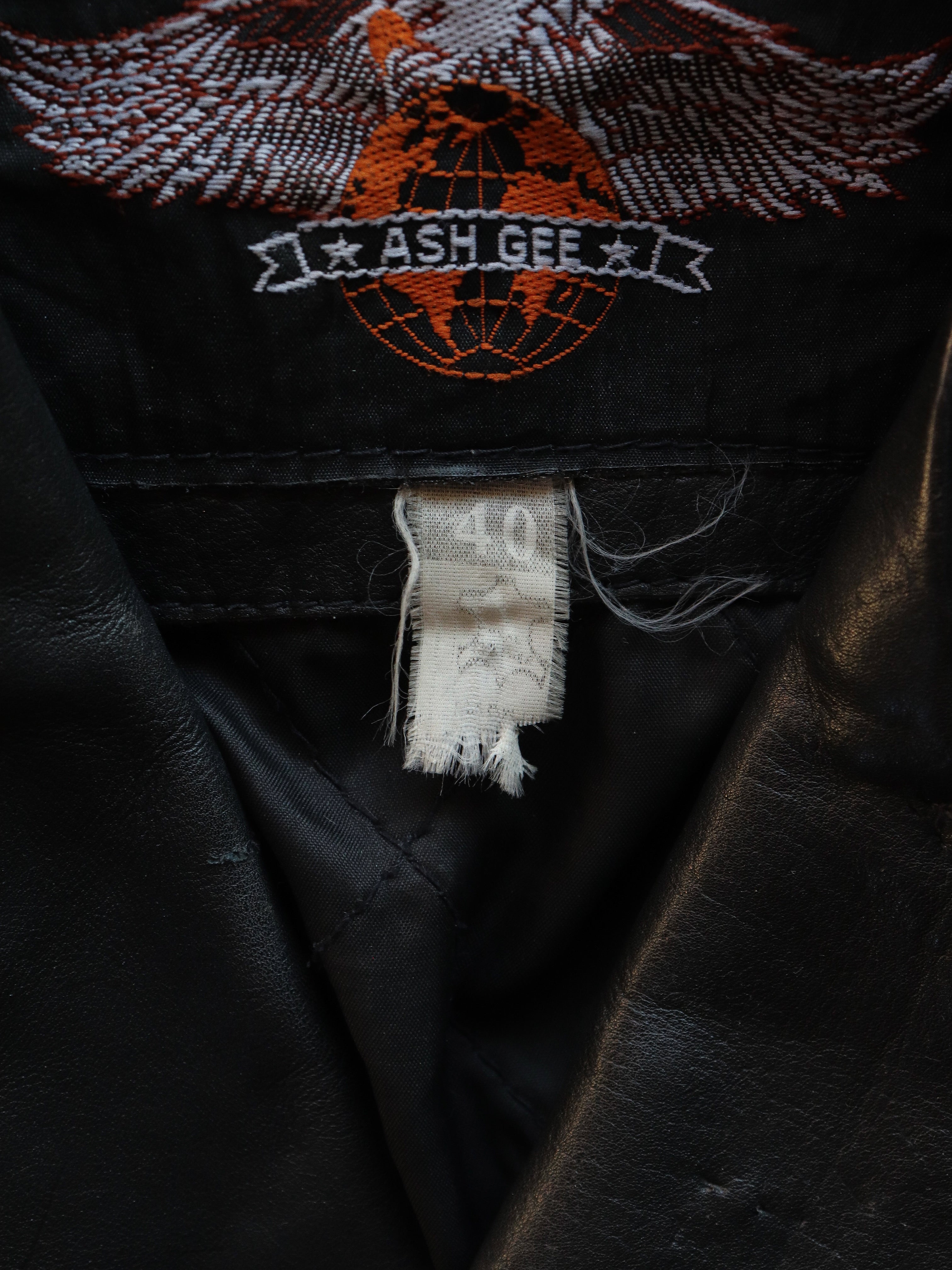 LEATHER ASH GEE MOTO JACKET - 1980S