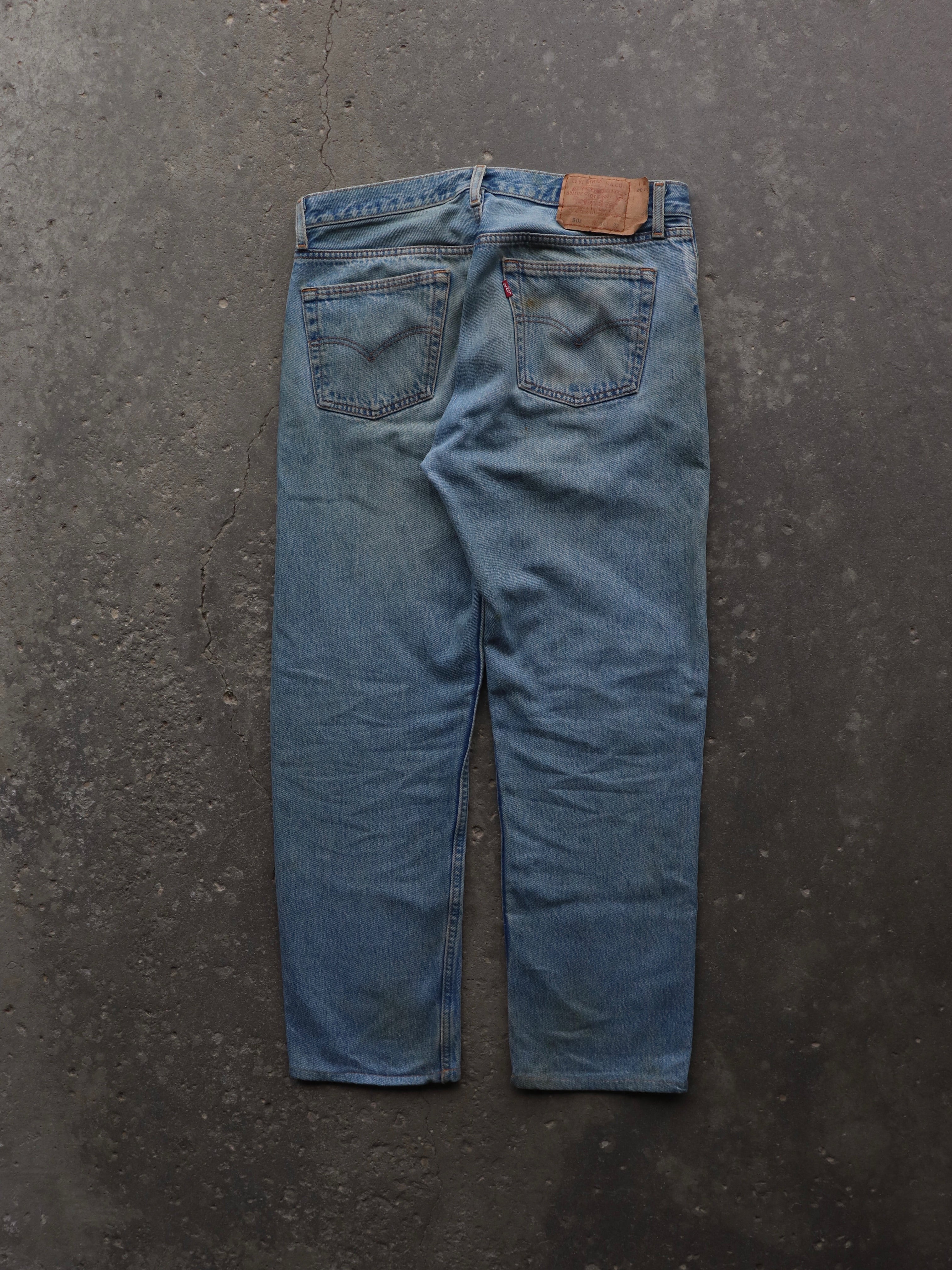 LEVIS 501 INDIGO SASHIKO REPAIRED DENIM - 1990S - LOST ENDS FOUND