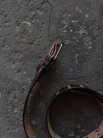 Load image into Gallery viewer, HICKORY LEATHER GROMMET BELT - 1990S
