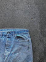 Load image into Gallery viewer, LEVI’S 501 THRASHED &amp; BLEACHED DENIM - 1980s - LOST ENDS FOUND
